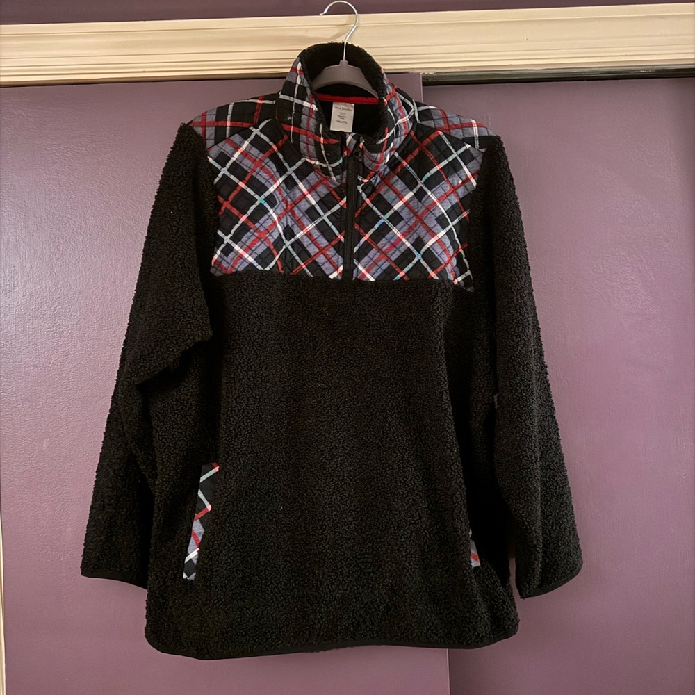 Vera Bradley Quarter Zip Teddy Fleece Sweater